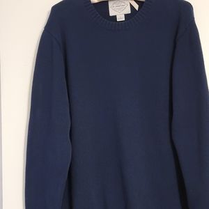 VTG Men's St John’s Bay 100% Cotton Crew Neck Sweater Navy Sweater Xl